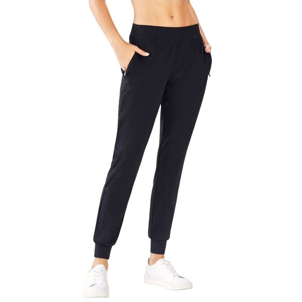 Fabletics XXS Venetia Jogger Black Athleisure Elastic Waist Active Pants Pockets - Picture 10 of 10